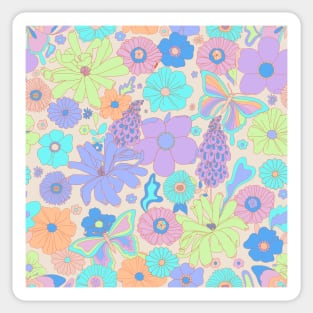 Summer Neon 70s flowers Sticker